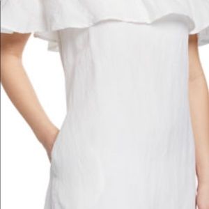 TOMMY BAHAMA off-shoulder linen sundress white M